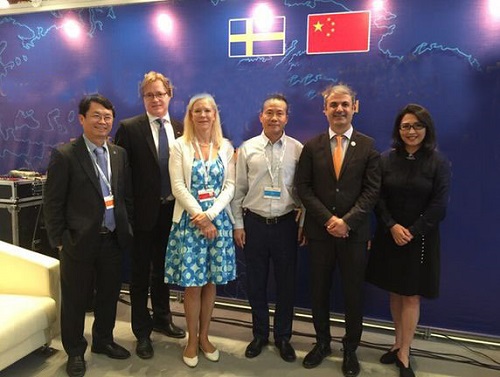 新華網(wǎng)采訪能源部長會議，赫茲曼被譽為“中瑞合作典范”